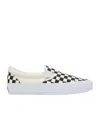 Vans Slip-on Grid Breathable Non-slip One Pedal Low Top Canvas Skate Shoes Unisex Black White In Multi