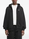 Vans Logo-print Zip-up Hoodie In Black