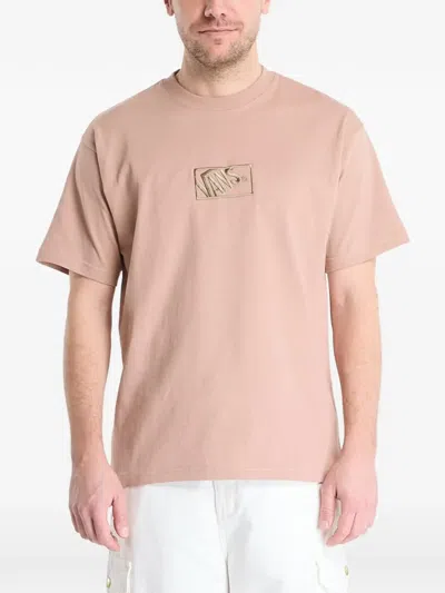 Vans Logo-embroidered T-shirt In Pink