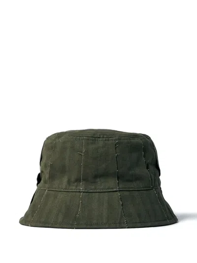 Vans Logo-motif Reversible Bucket Hat In Green