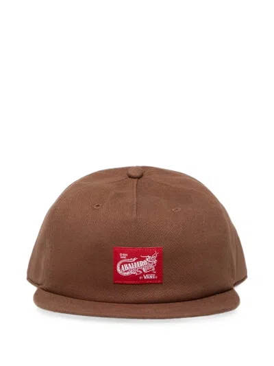 Vans Logo-patch Baseball Cap In Brown