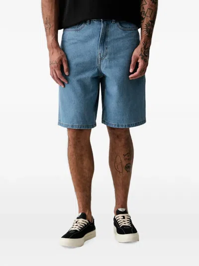Vans Check-5 Baggy Denim Shorts In Blue