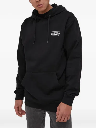 Vans Logo-patch Hoodie In Black