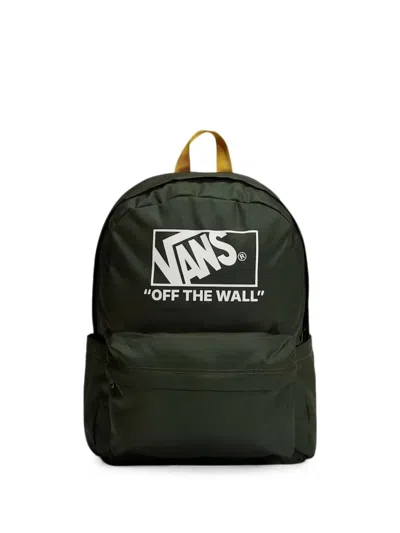 Vans Logo-print Backpack In Green