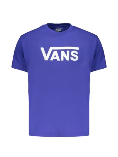 Vans Logo-print Cotton T-shirt In Blue