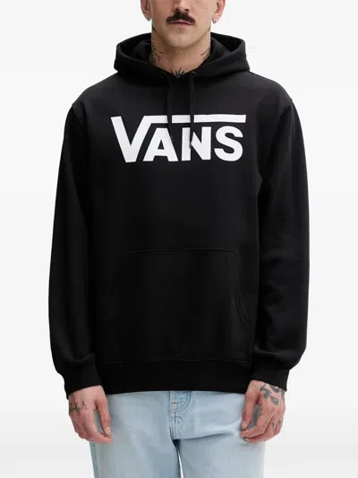 Vans Logo-print Drawstring Cotton Hoodie In Black