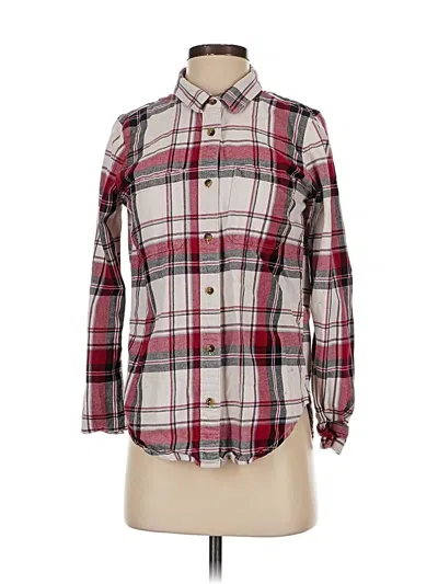 Pre-owned Vans Long Sleeve Button Down Shirt In Burgundy