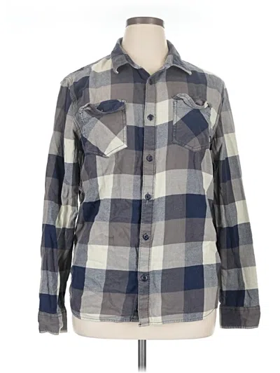 Pre-owned Vans Long Sleeve Button Down Shirt In Gray