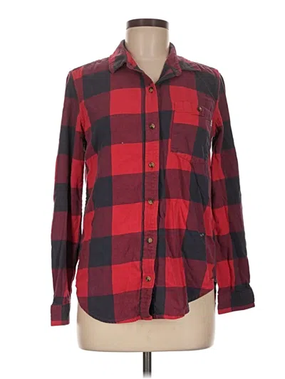 Pre-owned Vans Long Sleeve Button Down Shirt In Red