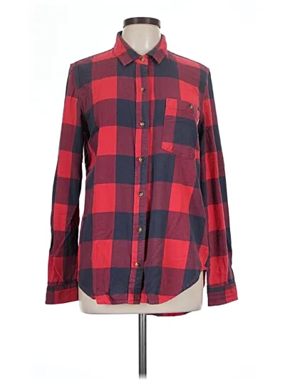 Pre-owned Vans Long Sleeve Button Down Shirt In Red