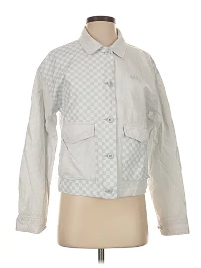 Pre-owned Vans Long Sleeve Button Down Shirt In Silver