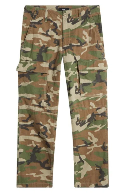 Vans Loose Tapered Leg Camo Cotton Ripstop Cargo Pants In Vintage Camo