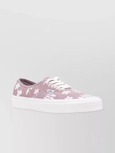 Vans Low Top Floral Print Sneakers In White