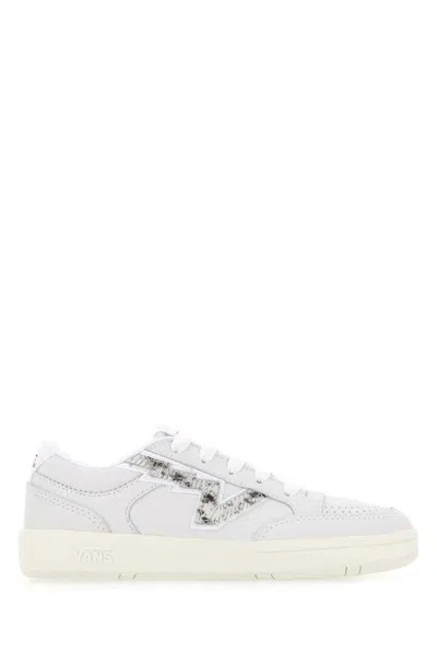 Vans Lowland Sneaker In Suede With Snake Print Detail In White