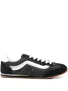 Vans Super Lowpro Black Suede Leather Sneakers In Multi