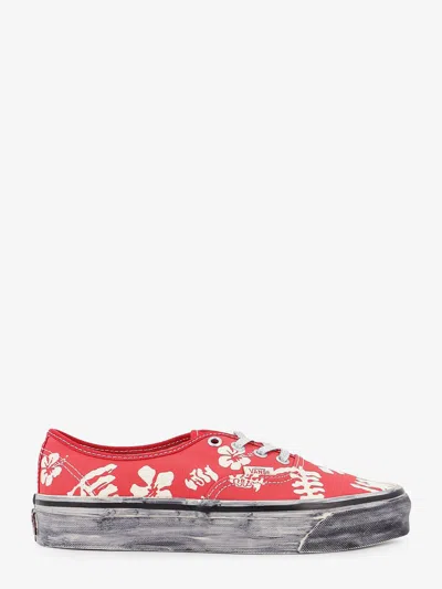Vans Lx Authentic 44 Canvas Sneakers With Contrasting Print In Red