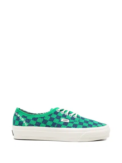 Vans Lx Authentic Checkerboard Sneakers In Green