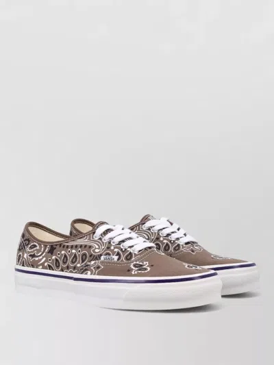 Vans Lx Authentic Paisley Canvas Lace Up Shoe In Brown