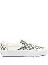 Vans Classic Checkerboard Slip On Sneakers Checkerboard Grape Leaf In Nude