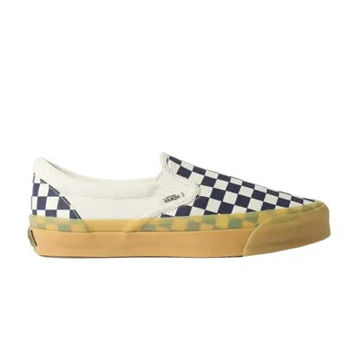 Pre-owned Vans Lx Classic Slip On 98 'checkerboard Parisian Night Marshmallow' | Tan | Men's Size 6.5 In Brown