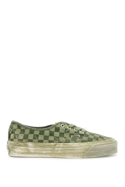 Vans Vintage Effect Checked Reissue 44 Low-top Sneakers In Green