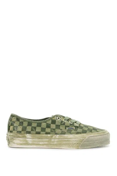 Vans Lx Dip Dye Checkerboard Authentic Reissue In Green