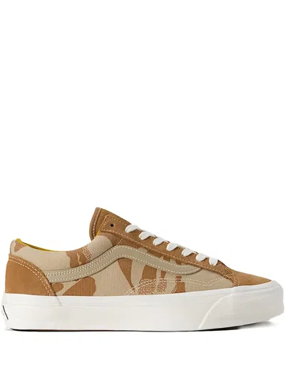Vans Lx Old Skool Camouflage-pattern Sneakers In Brown