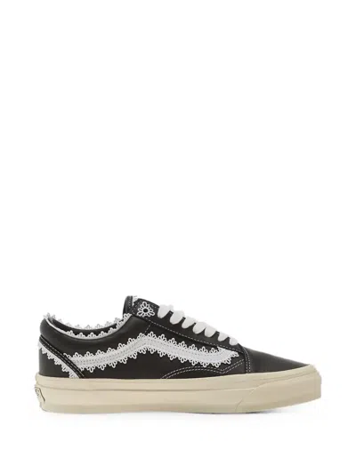 Vans Lx Old Skool Lace-trim Sneakers In Black