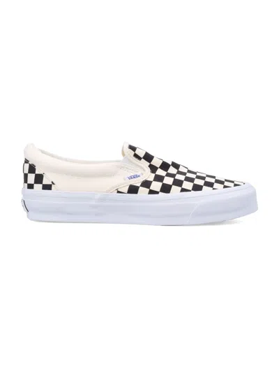 Vans Classic Slip On Sneakers Checkerboard Rhinestone Black In Multi