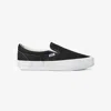 Vans Satin Reissue 98 Slip On Sneakers With Contrasting Sole In Black