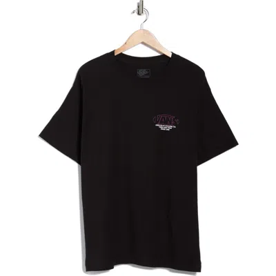 Vans Major Type Cotton Graphic T-shirt In Black