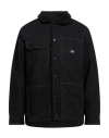 Vans Man Jacket Black Size L Cotton, Polyester In Black
