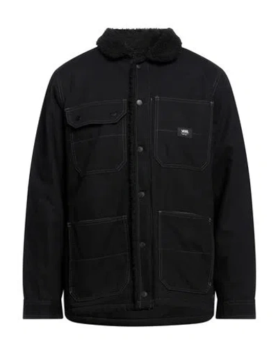 Vans Man Jacket Black Size L Cotton, Polyester