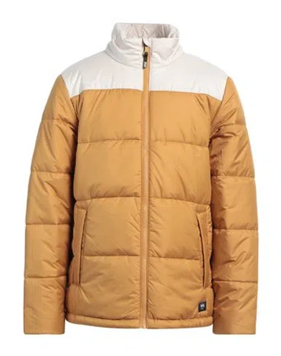 Vans Man Puffer Mustard Size L Polyester In Yellow