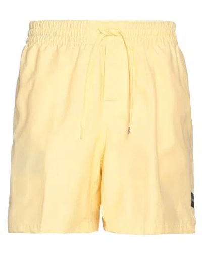 Vans Man Shorts & Bermuda Shorts Light Yellow Size Xl Cotton, Nylon
