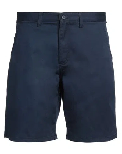 Vans Man Shorts & Bermuda Shorts Navy Size 31 Cotton, Polyester, Elastane