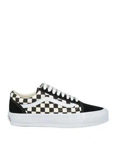 Vans Man Sneakers Black Size 11 Leather, Textile Fibers In Multi