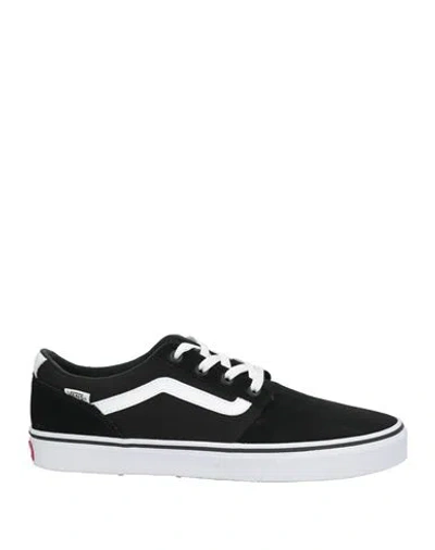VANS VANS MAN SNEAKERS BLACK SIZE 11.5 LEATHER, TEXTILE FIBERS