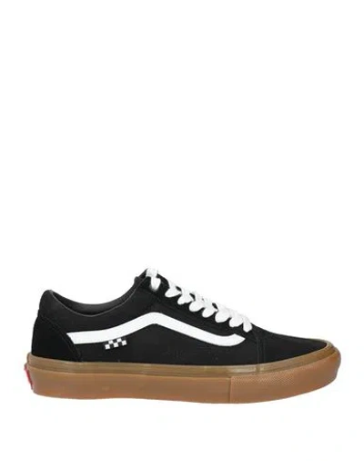 Vans Man Sneakers Black Size 7.5 Leather, Textile Fibers