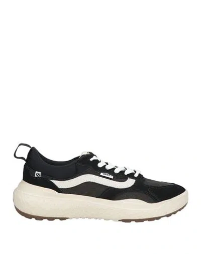 Vans Man Sneakers Black Size 9 Leather, Textile Fibers