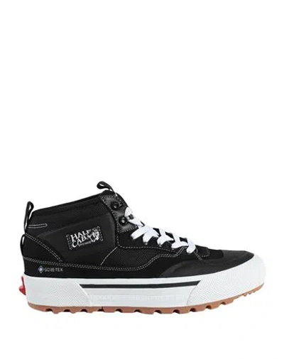 Vans Man Sneakers Black Size 9 Leather, Textile Fibers