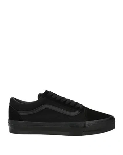 Vans Man Sneakers Black Size 9.5 Textile Fibers, Leather