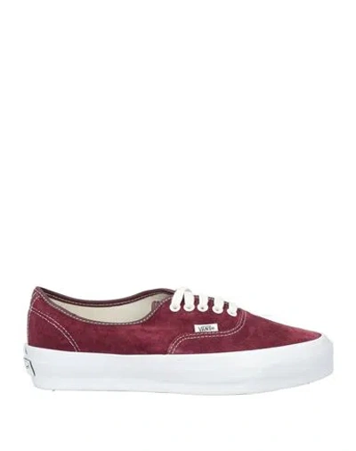VANS VANS MAN SNEAKERS BURGUNDY SIZE 9 LEATHER