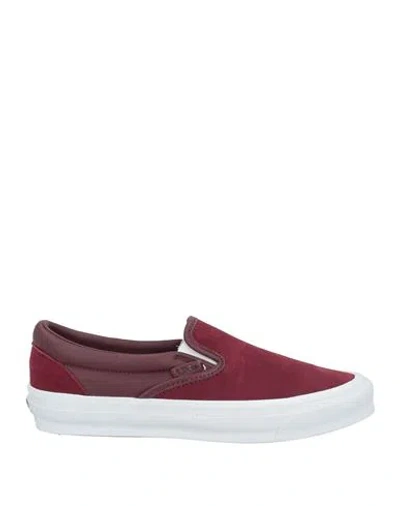 Vans Man Sneakers Burgundy Size 11.5 Leather In Red