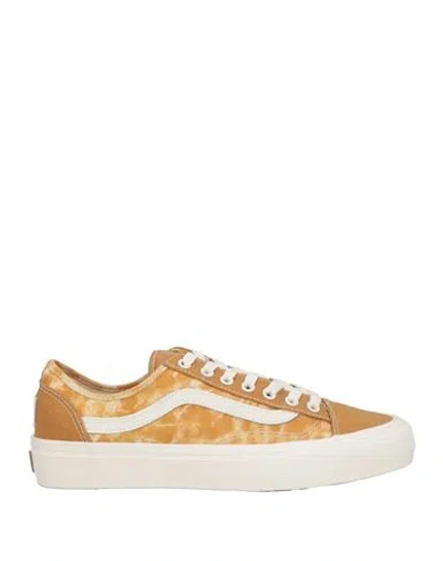 Vans Man Sneakers Camel Size 8.5 Textile Fibers In Beige