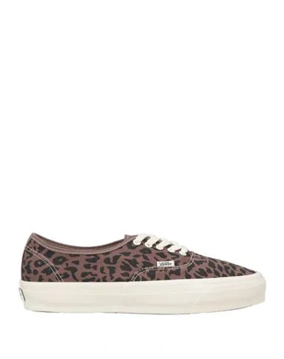 Vans Man Sneakers Chocolate Brown Size 10 Textile Fibers In Multi