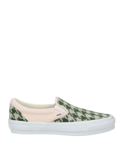 Vans Man Sneakers Green Size 9 Textile Fibers, Leather