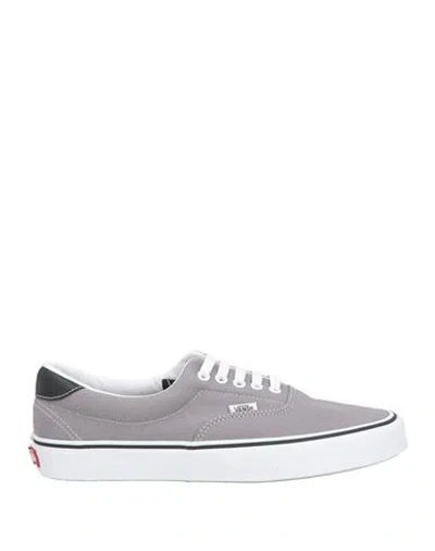 Vans Man Sneakers Grey Size 8.5 Leather, Textile Fibers