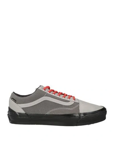 Vans Man Sneakers Grey Size 9 Textile Fibers, Leather In Gray