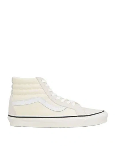 Vans Man Sneakers Ivory Size 8.5 Leather, Textile Fibers